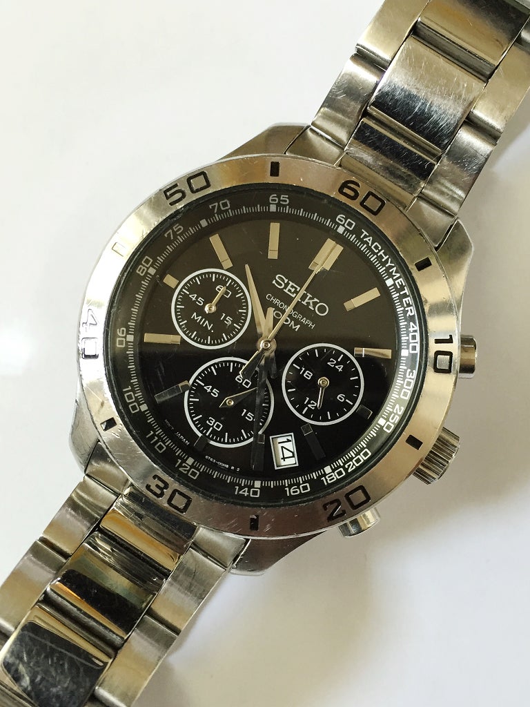 Seiko 6T63-00E0 Chronograph Black Dial Mens Watch 100M Tachymeter |  WatchUSeek Watch Forums