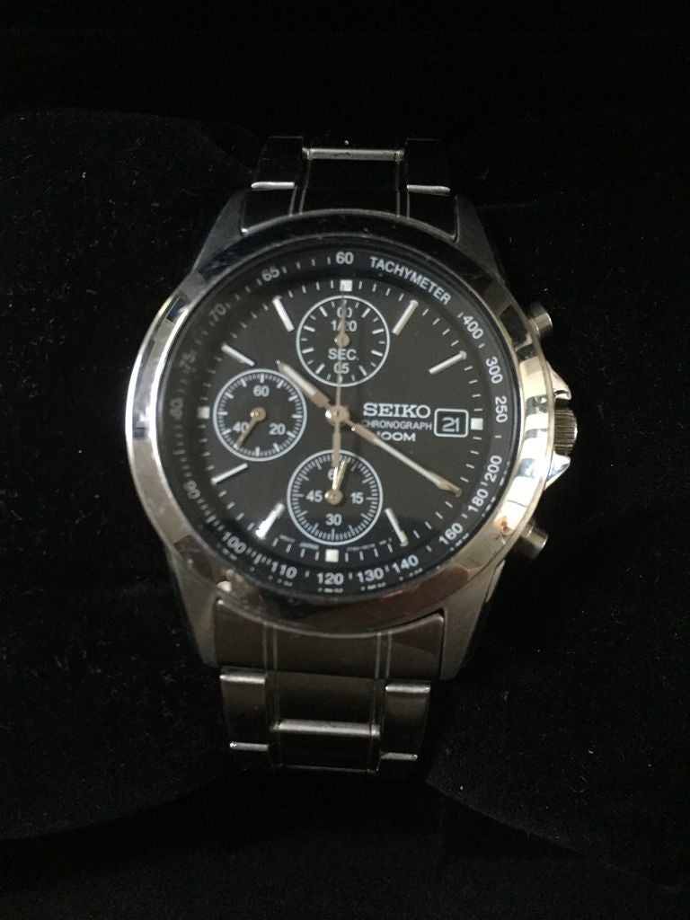 Seiko 7T92-0CW0 SS Mens Chronograph Quartz Watch Black Dial with Box |  WatchUSeek Watch Forums