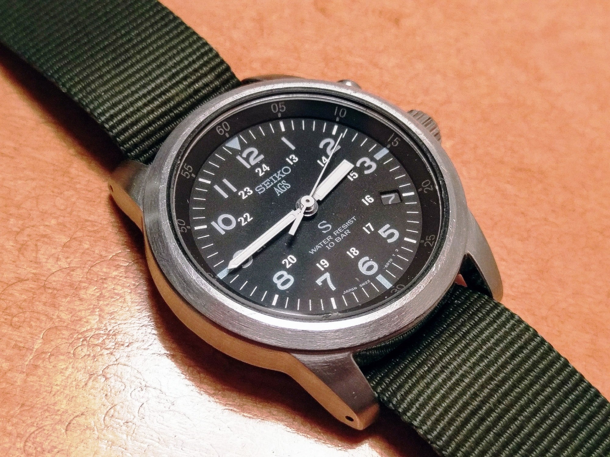 Seiko SUS 5M22-6C20 AGS (Kinetic) military watch, JDM, new upgraded  capacitor | WatchUSeek Watch Forums