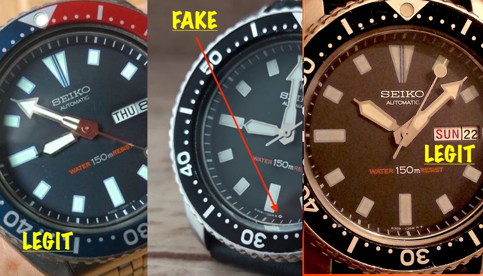 Legit/ Aftermarket/ or Fake Seiko 6309 7290 dial? | WatchUSeek Watch Forums