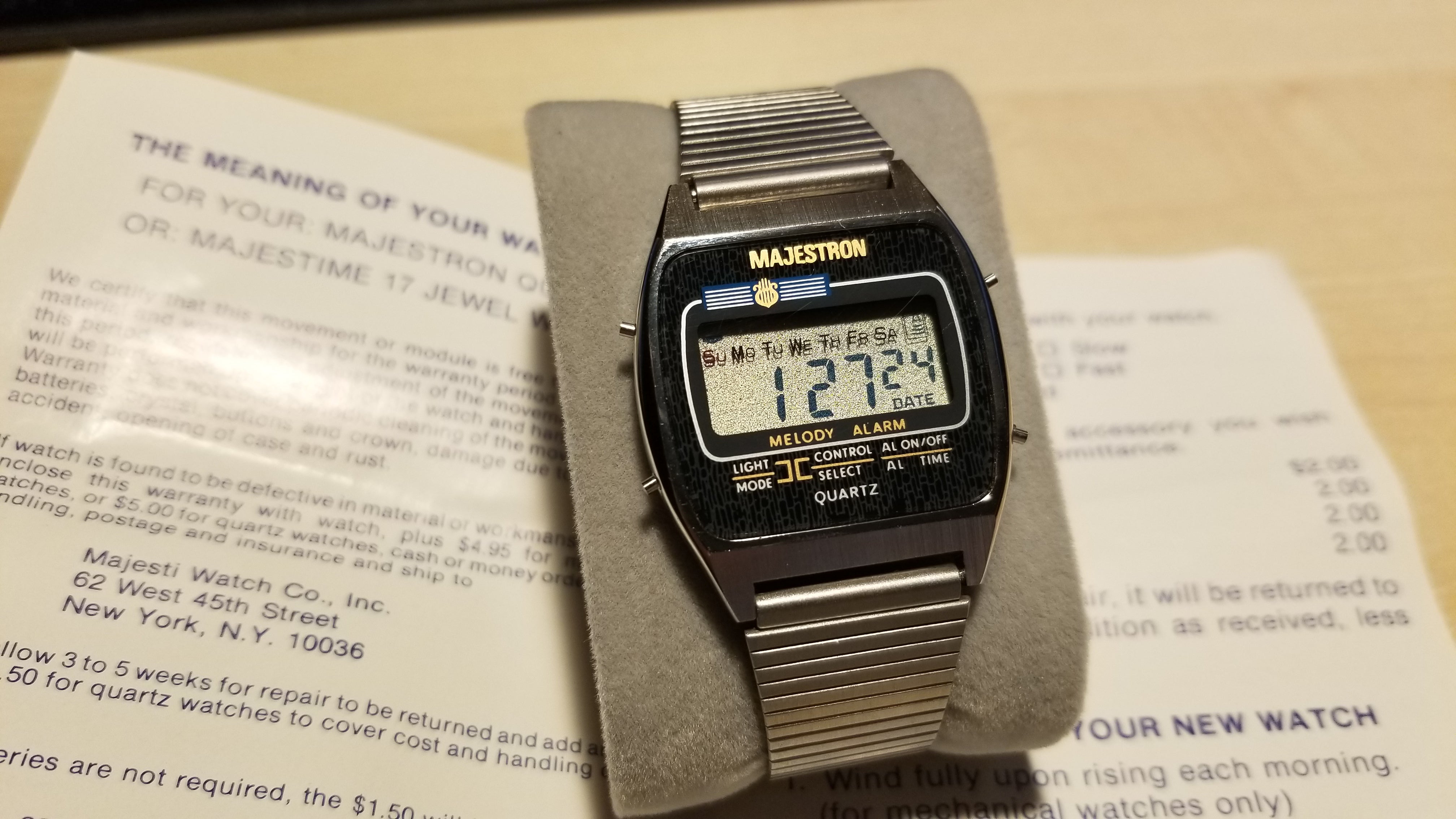 Need to Find more details about this Vintage (late 1970s) Digital ULTRA  THIN Majestron Quartz Watch | WatchUSeek Watch Forums