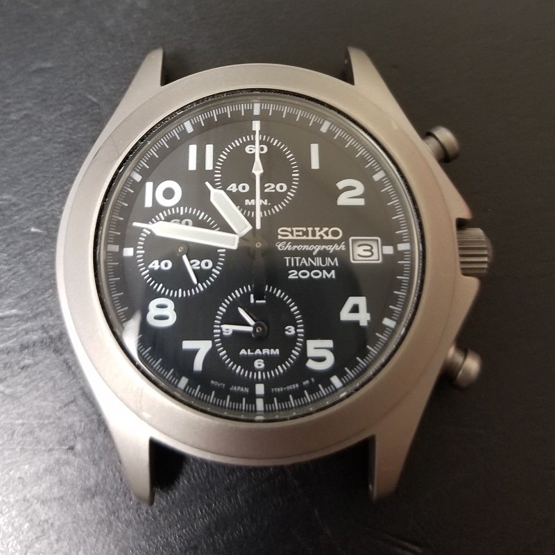 SOLD Seiko titanium alarm chronograph SNA139 7t62-0BZ0 | WatchUSeek Watch  Forums