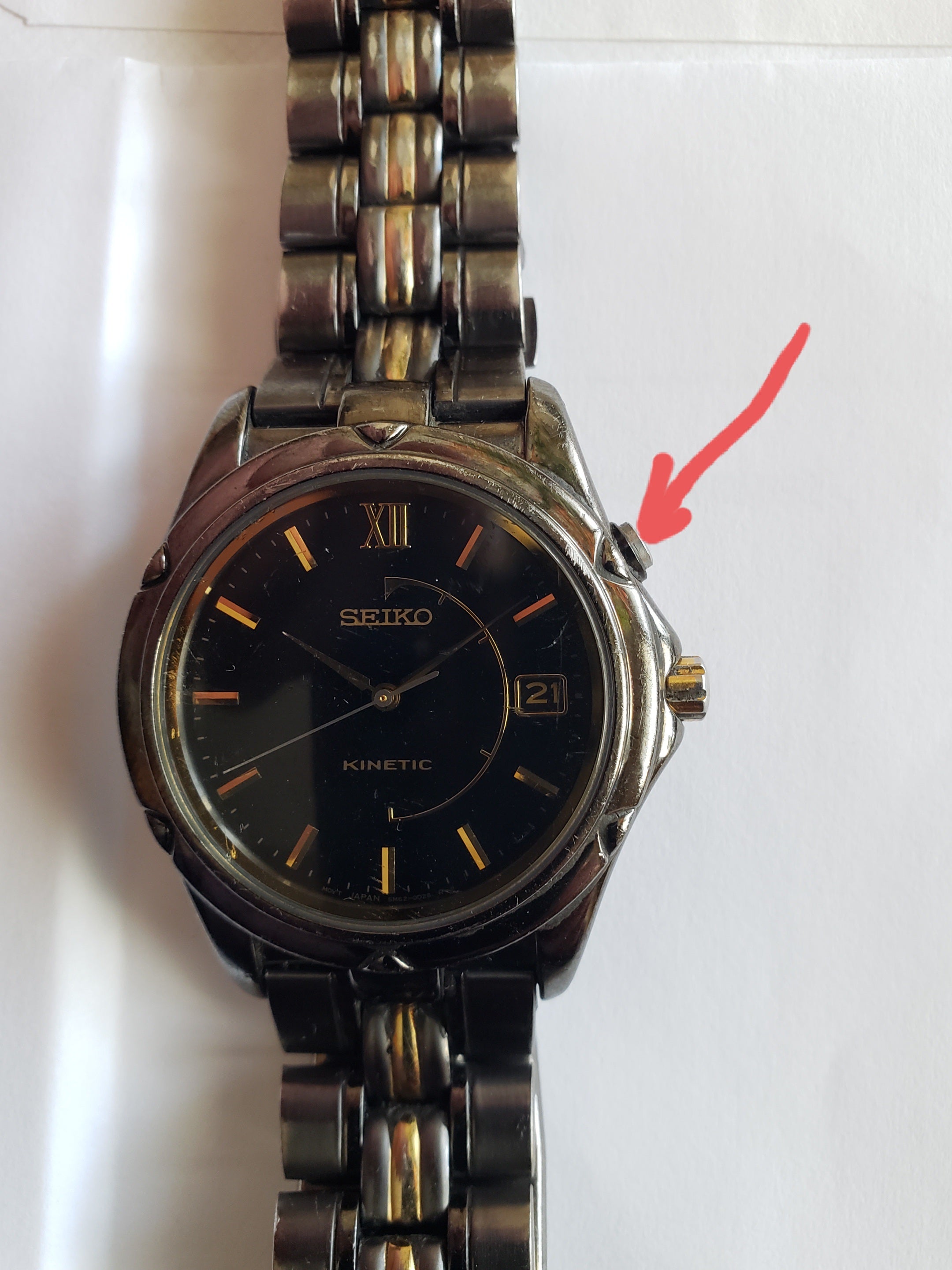 Seiko Kinetic a capacitor charge test button stuck | WatchUSeek Watch Forums