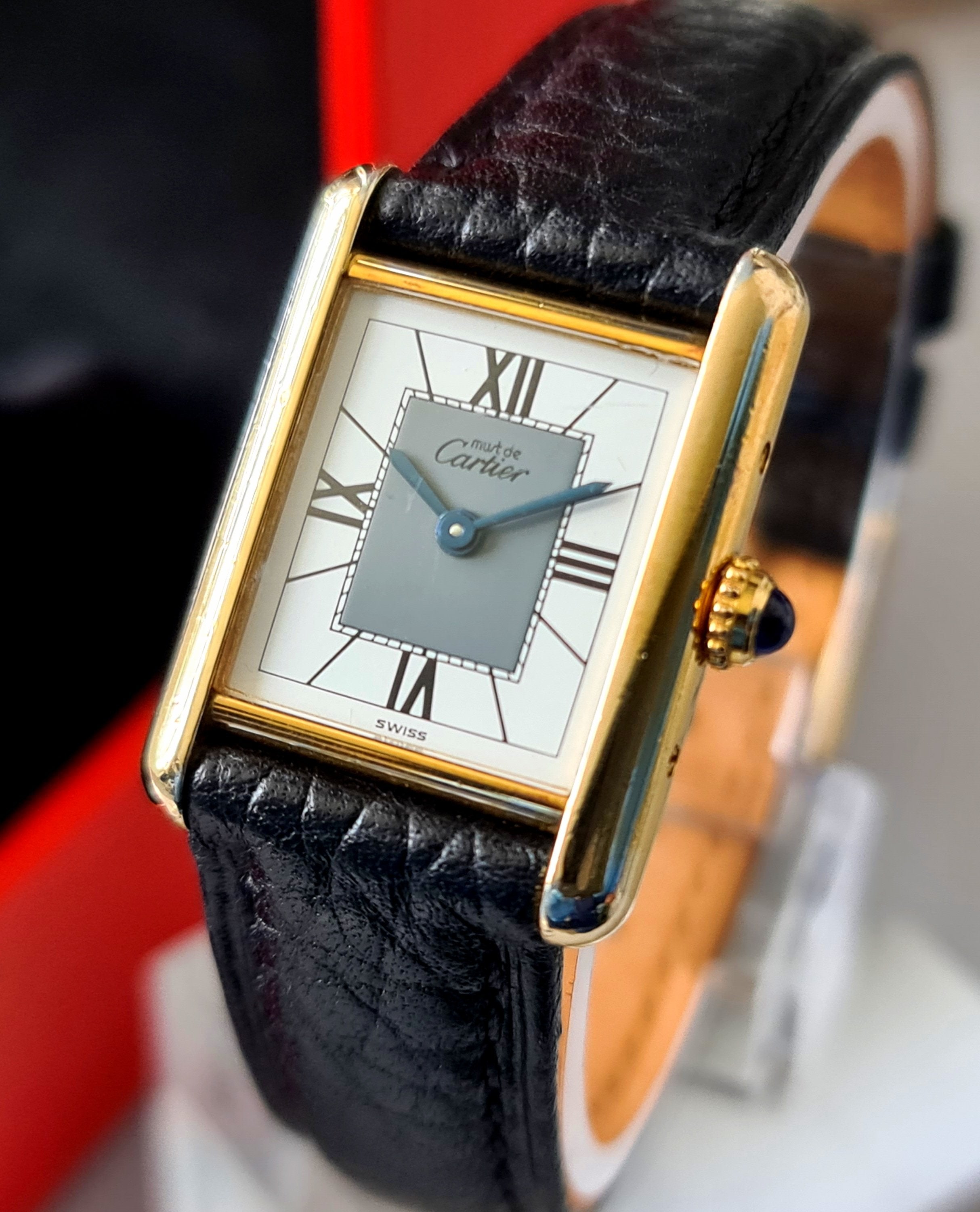 Cartier Must de Cartier Tank Lady Watch 18k Gold plated model 5057001 ...