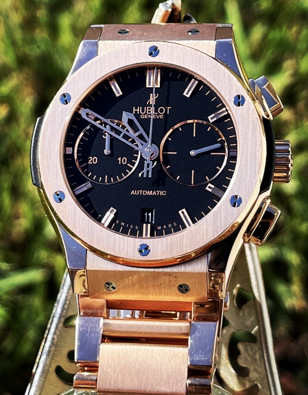 FSOT: Hublot Classic Fusion King Gold Rose Gold Band. Complete Set