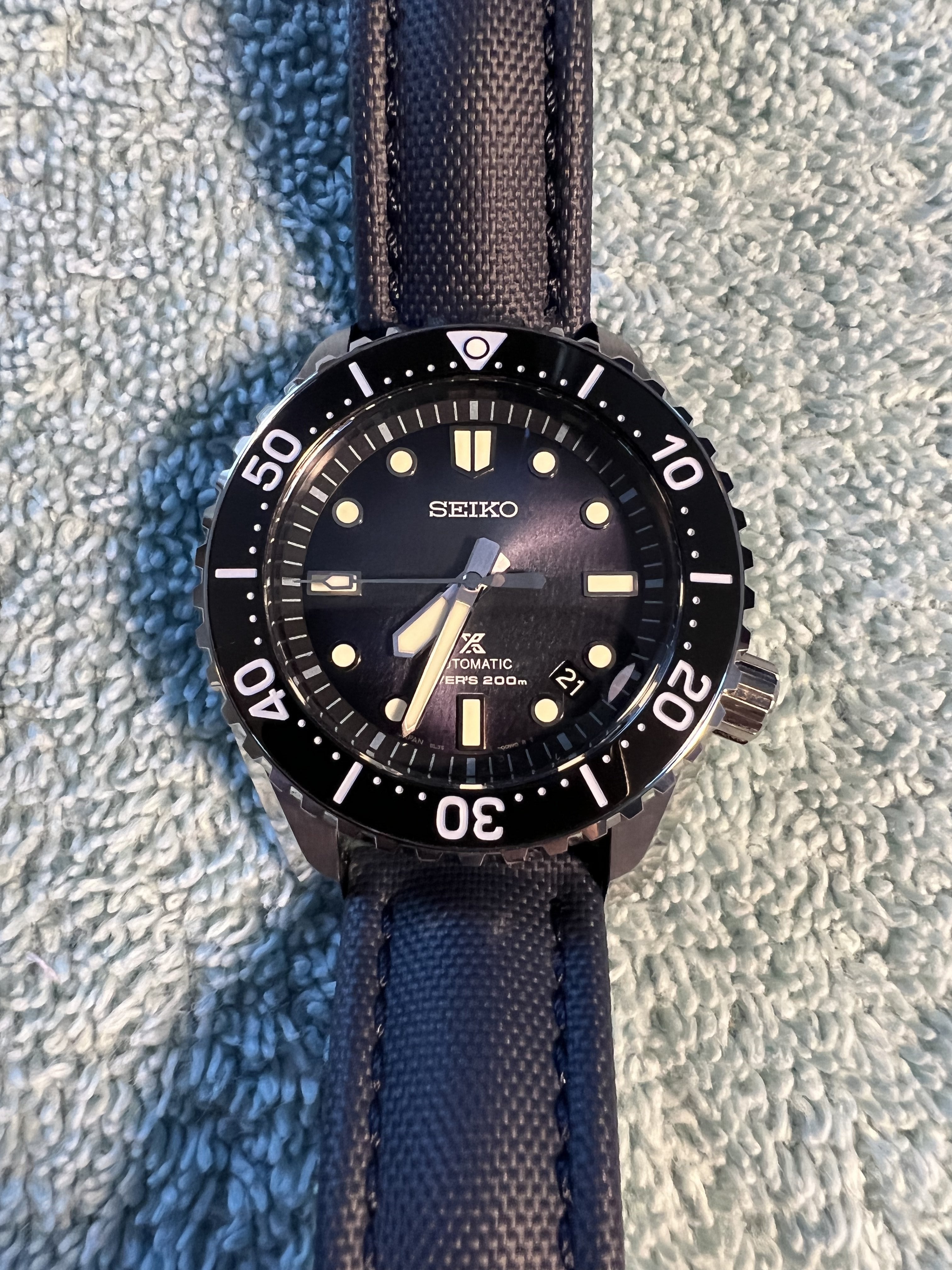 Artem sailcloth blue strap and omega Seamaster blue | WatchUSeek Watch ...