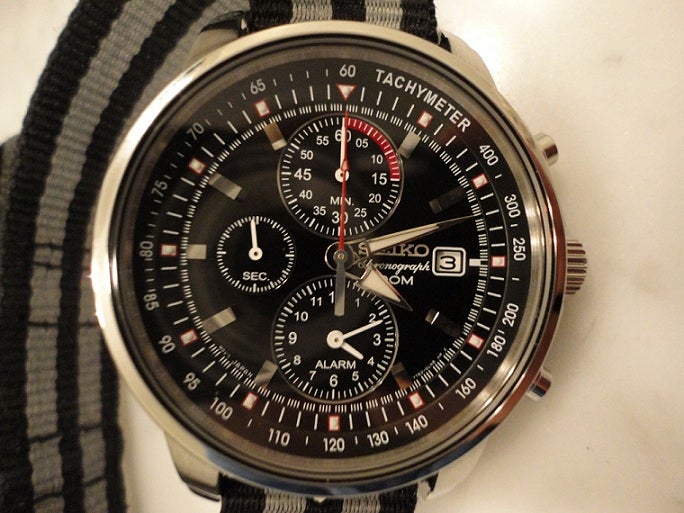 Seiko SNAB65 Alarm Chronograph Watch with 4 Nato Straps and 1 Leather Strap  **Sold** | WatchUSeek Watch Forums