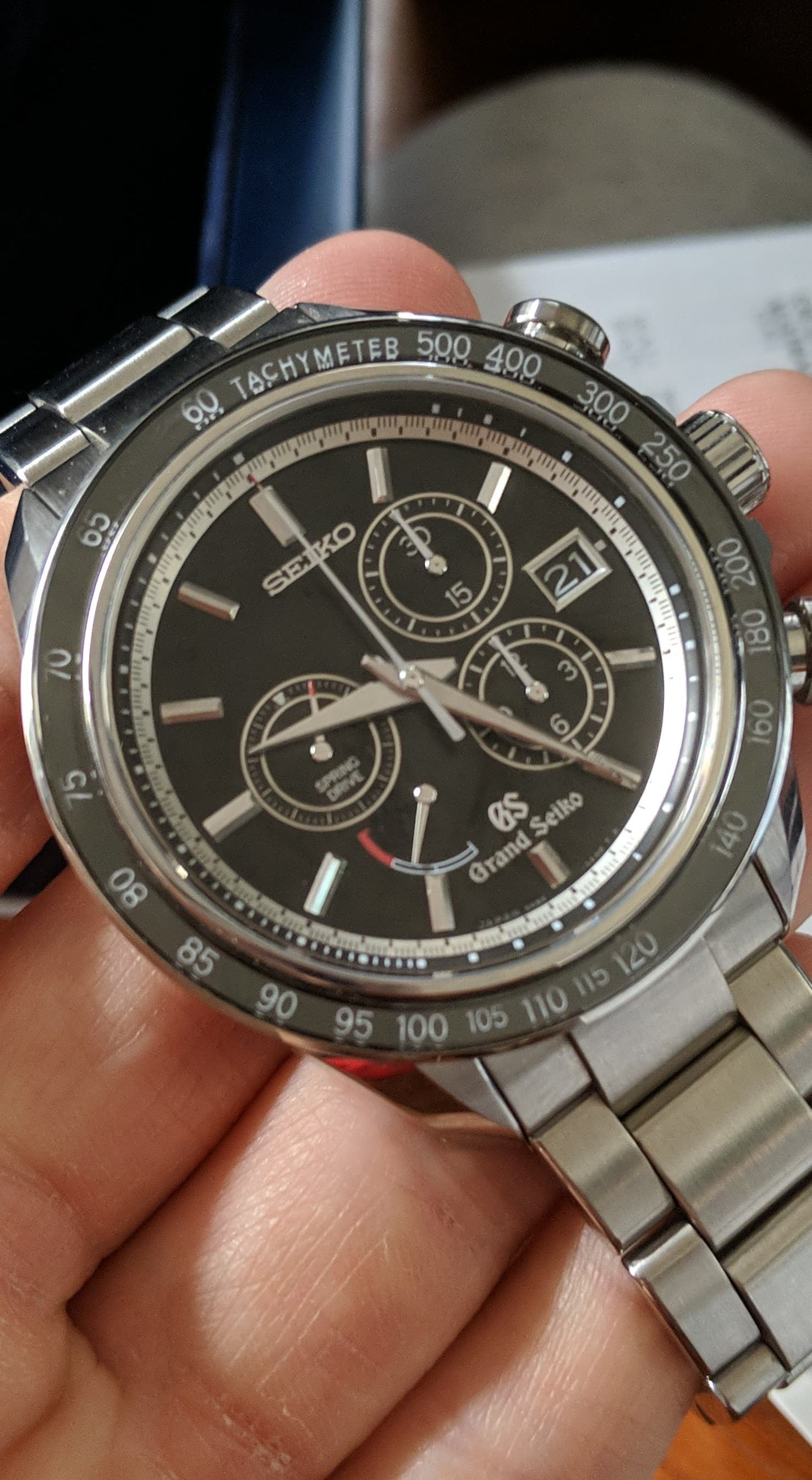 FSOT: Grand Seiko Chronograph (SBGB003) - 44mm, Spring Drive, Power  Reserve, Complete Set - $4,475 | WatchUSeek Watch Forums