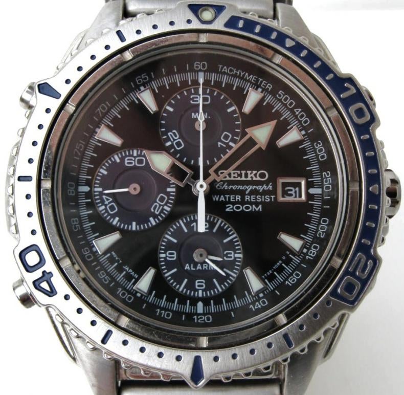FS: Seiko 200M Large Size Divers Chrono Sapphire Crystal 7T32 $145 |  WatchUSeek Watch Forums