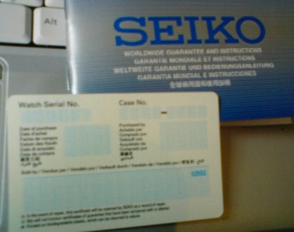 Introducir 84+ imagen seiko certificate of guarantee
