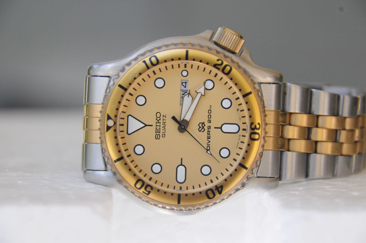 Scarce Seiko SQ Diver 200m Quartz 5H26-7A10 Golden DIal - SEC012J $199 PP'd  and Shipped | WatchUSeek Watch Forums