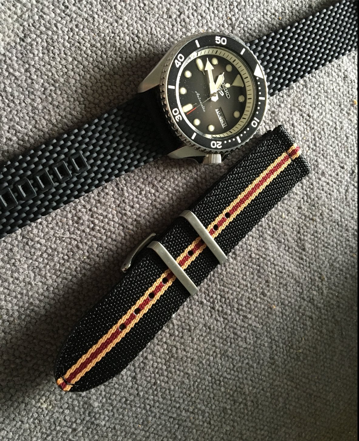 Seiko 5KX Drilled lugs and change straps. | WatchUSeek Watch Forums