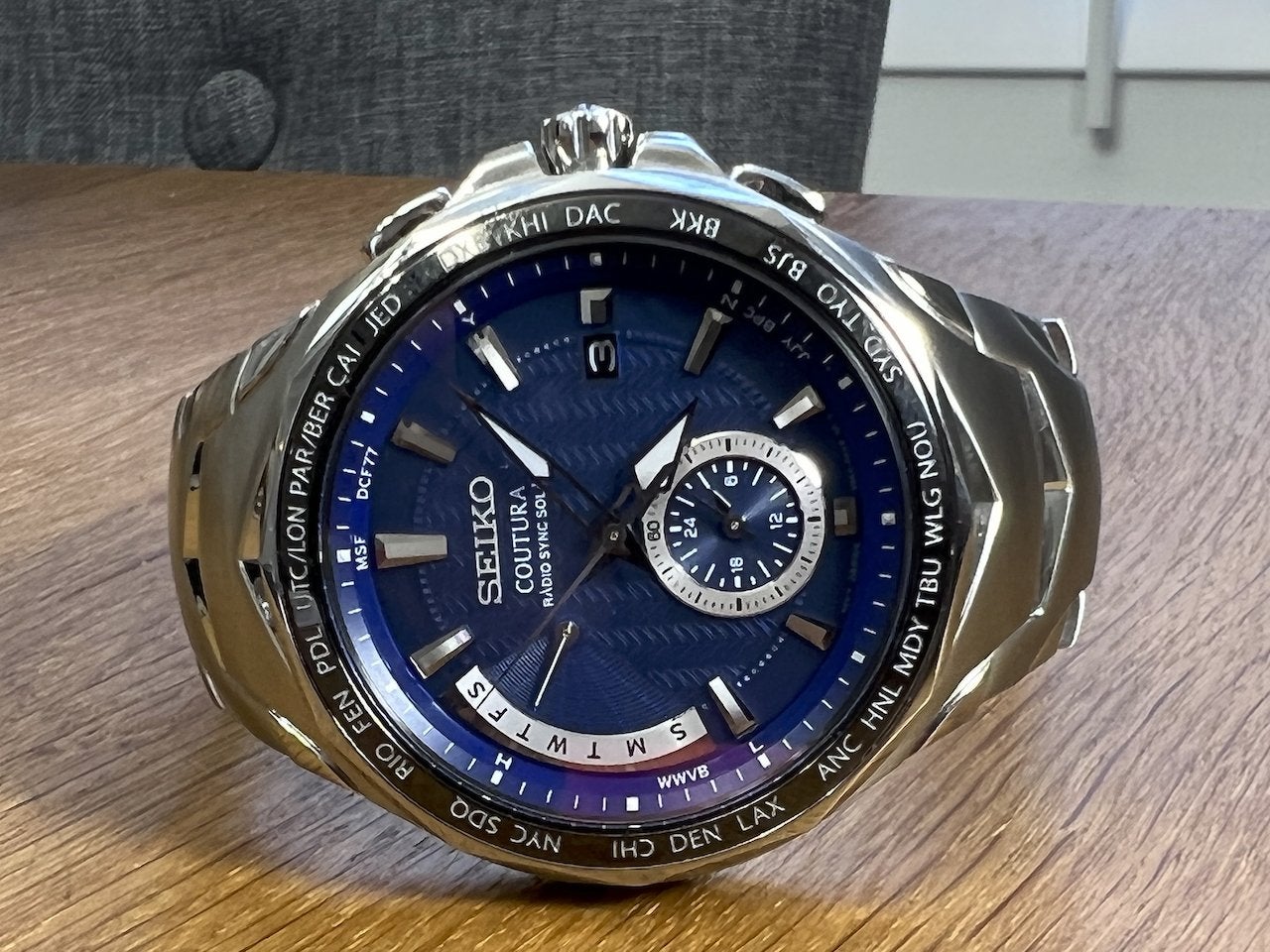 Seiko Coutura ''RADIO SYNC''' Blue Dial Silver Tone Solar Men's Watch -  SSG019 $295 obo paypal accepted | WatchUSeek Watch Forums