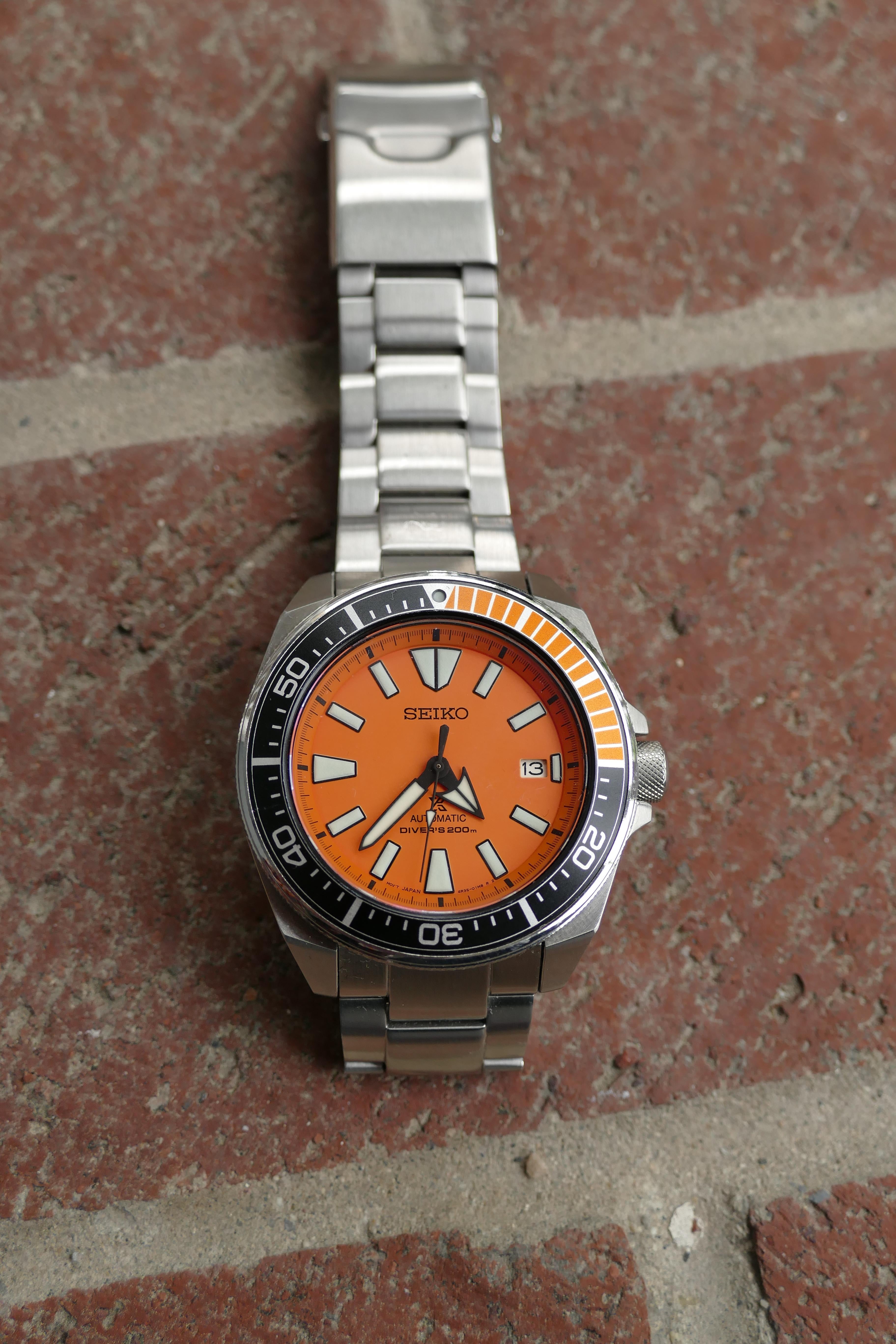 Seiko Prospex SRPC07 Orange Samurai with sapphire crystal | WatchUSeek  Watch Forums