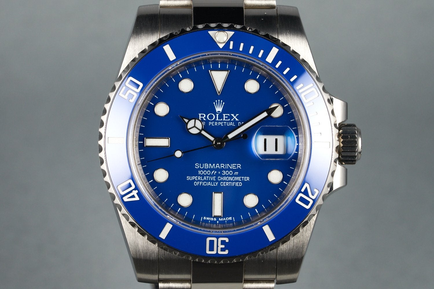 FS: 2010 Rolex White Gold Submariner Ref: 116619LB with Box and Papers " Smurf" | FintechZoom Rolex Submariner