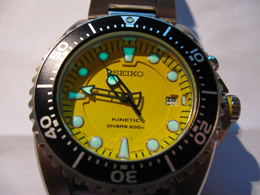 Sold. Seiko SKA367 Yellow face Big Kinetic Diver, BFK mint! pic heavy. |  WatchUSeek Watch Forums