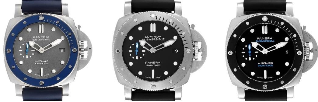 Panerai Submersible 42 lineup. Which would you choose? 683 vs 973 vs ...