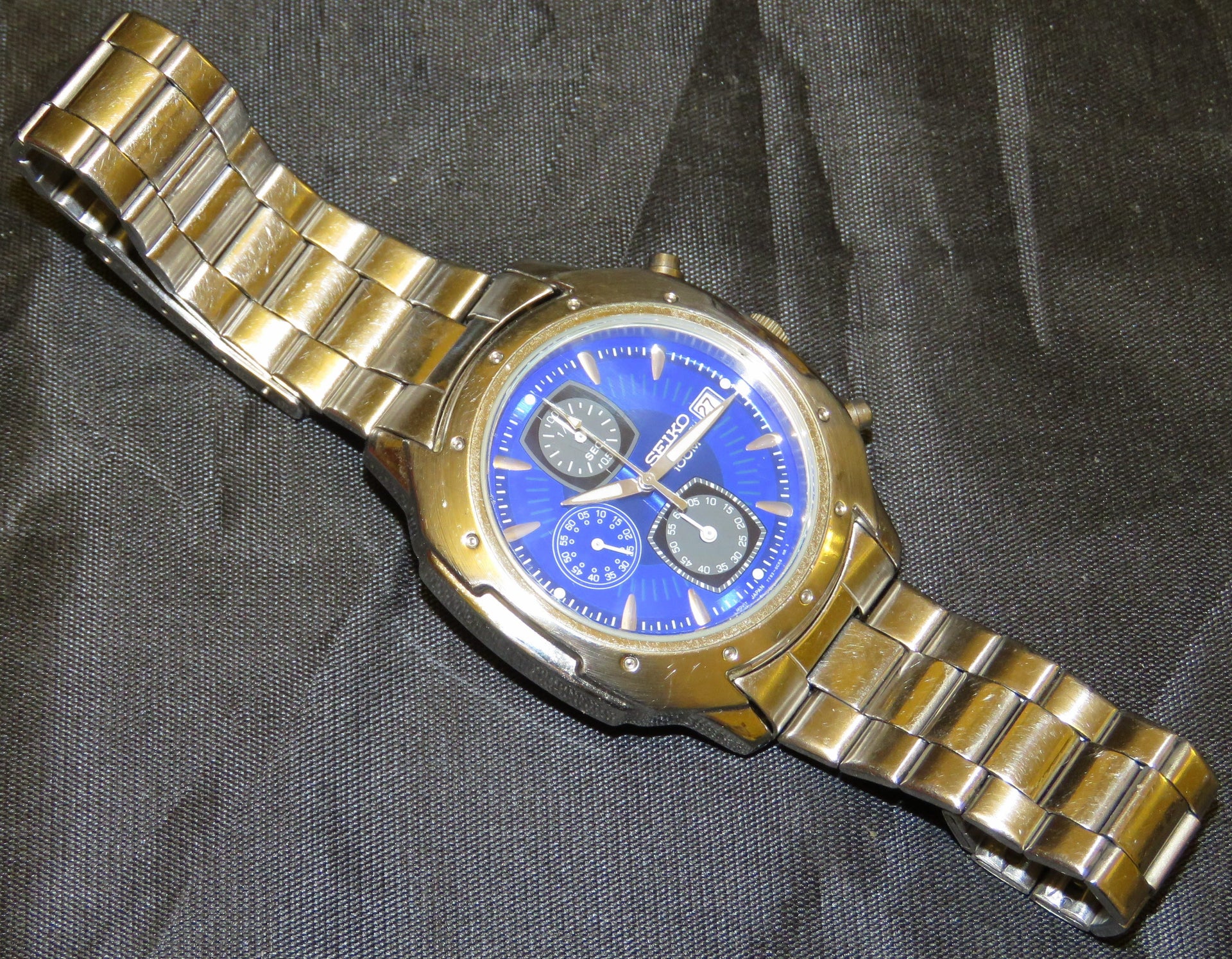 SOLD) Seiko SND213 7T92-0CL0 blue dial quartz chrono | WatchUSeek Watch  Forums