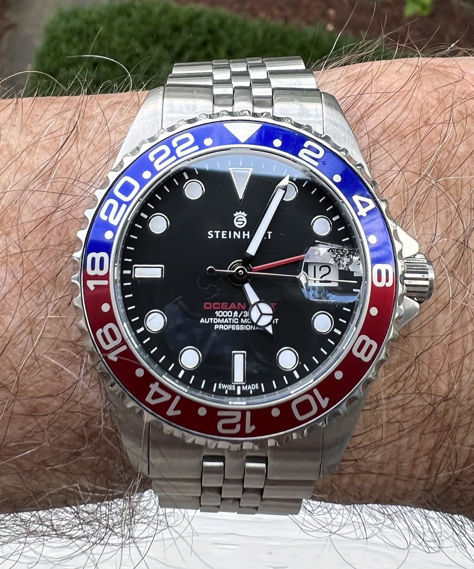 Steinhart GMT Ocean One 39 mm with Blue / Red Pepsi Bezel Watch