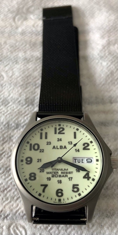 SOLD: Alba (Seiko) Traditional Sized Titanium Quartz Field Watch Full Lume  Dial Asking $65 | WatchUSeek Watch Forums