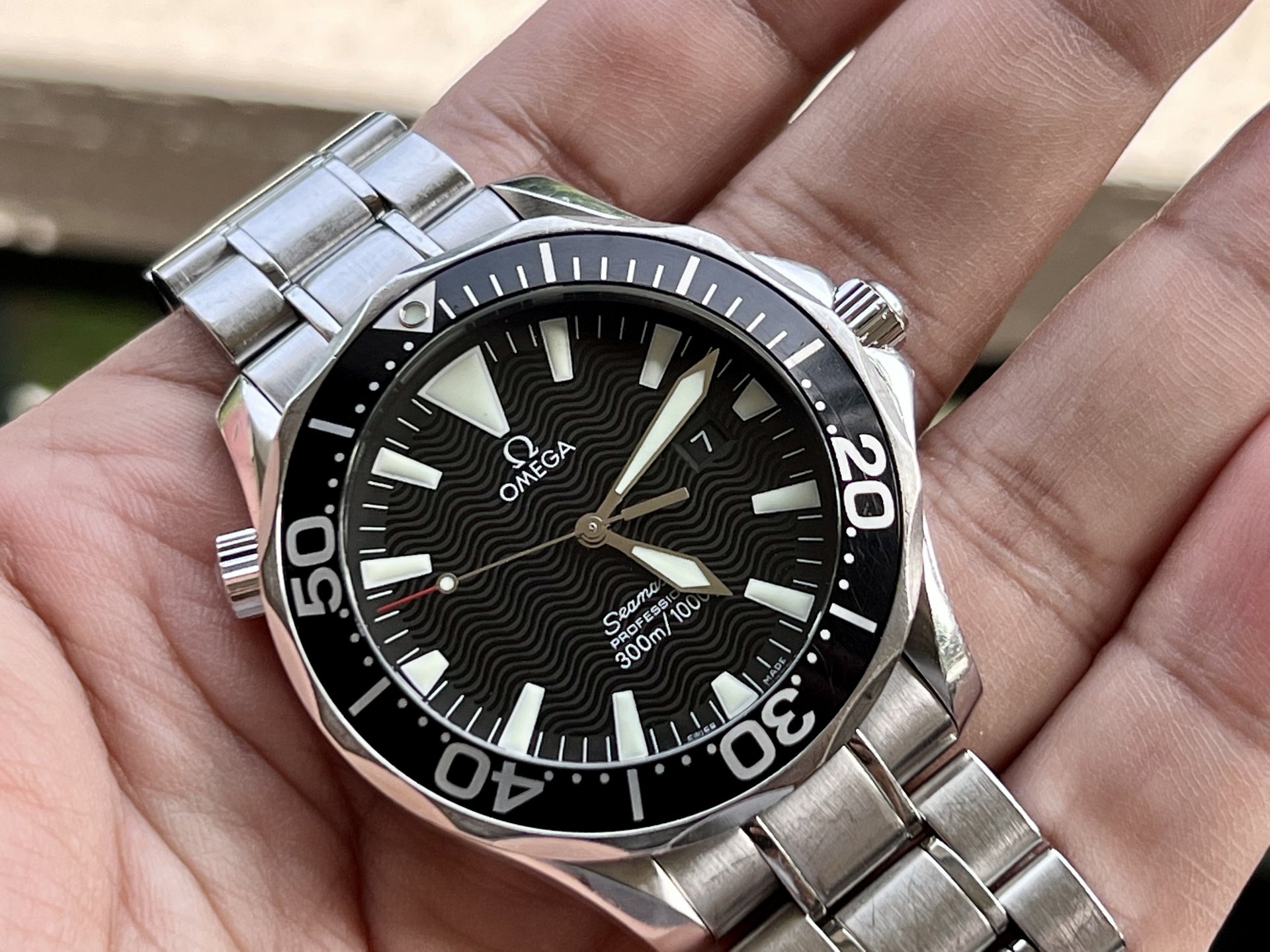 SOLD Omega Seamaster 300M Professional watch - Quartz Black Dial