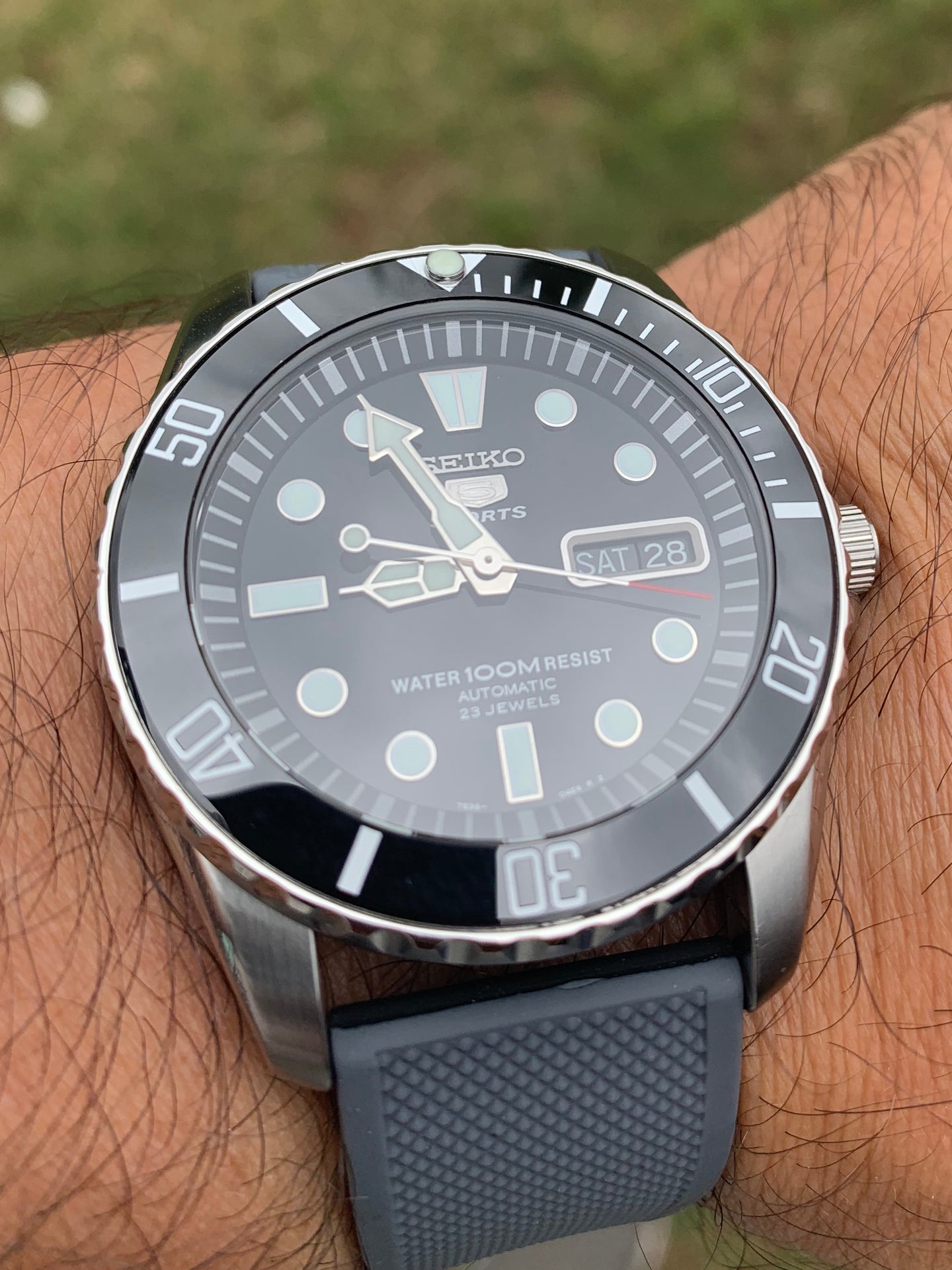 SOLD: Seiko SNZF17 Grand Urchin mod - sapphire, ceramic, GSD hands, signed  crown | WatchUSeek Watch Forums