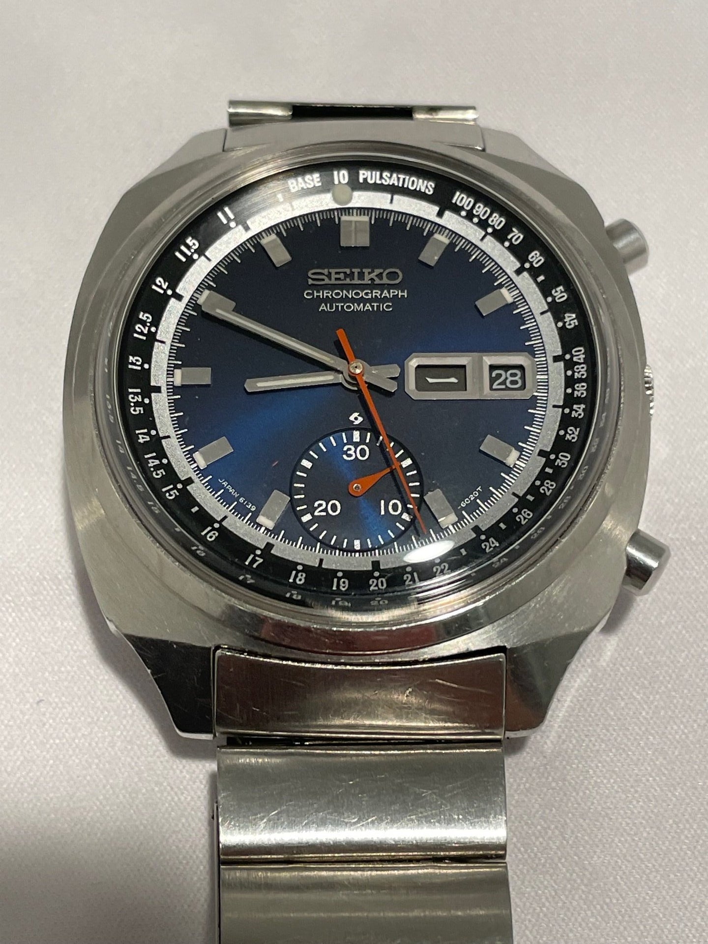 SOLD: 1969 Seiko 6139-6020 Chronograph Pulsations - Blue Dial - $850 |  WatchUSeek Watch Forums